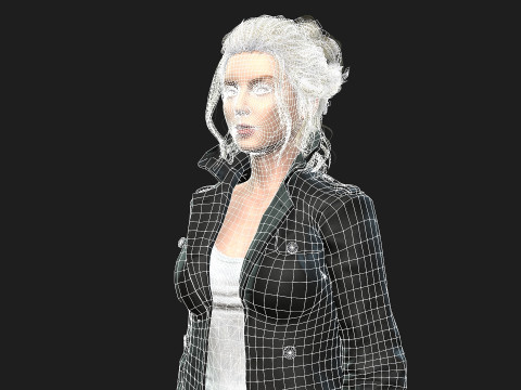 Game and animation ready woman character 3Dモデル