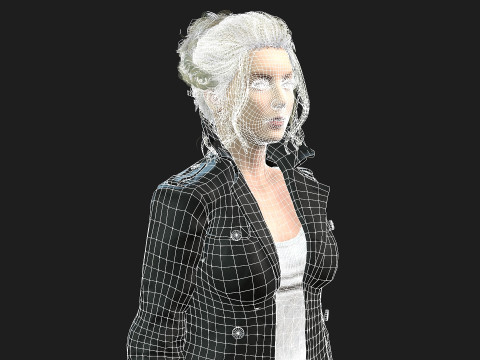 Game and animation ready woman character 3Dモデル