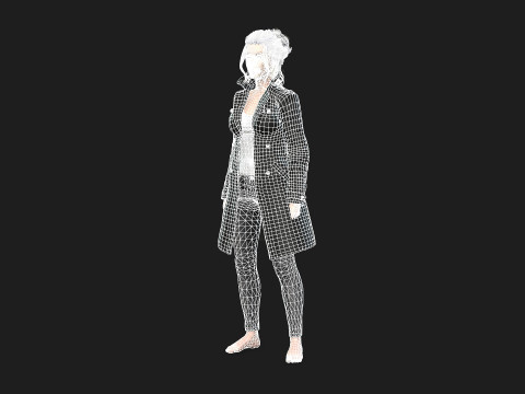 Game and animation ready woman character 3Dモデル