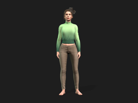 3d woman for animations Modelo 3D