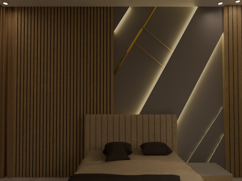 Modern Bedroom Model Game and Animation Ready 3D मॉडल