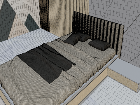 Modern Bedroom Model Game and Animation Ready 3D मॉडल