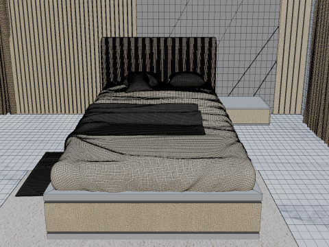 Modern Bedroom Model Game and Animation Ready 3D मॉडल