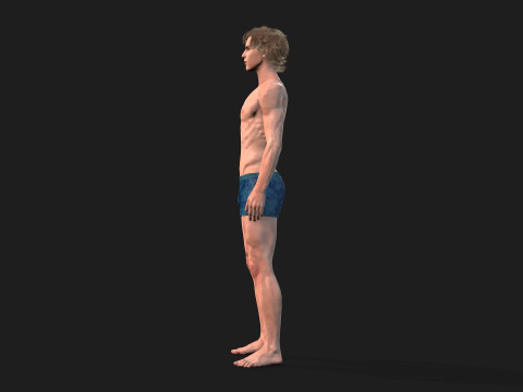 Realistic Male Model Fully Rigged and Animation Ready Modèle 3D