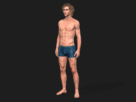 Realistic Male Model Fully Rigged and Animation Ready Modèle 3D