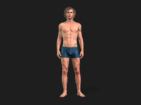 Realistic Male Model Fully Rigged and Animation Ready 3D Model