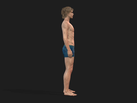 Realistic Male Model Fully Rigged and Animation Ready Modèle 3D