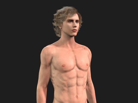 Realistic Male Model Fully Rigged and Animation Ready Modèle 3D