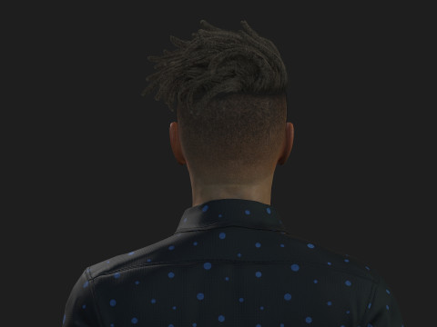 3d black man model for game and animations 3D Model