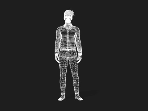 3d black man model for game and animations 3D Model