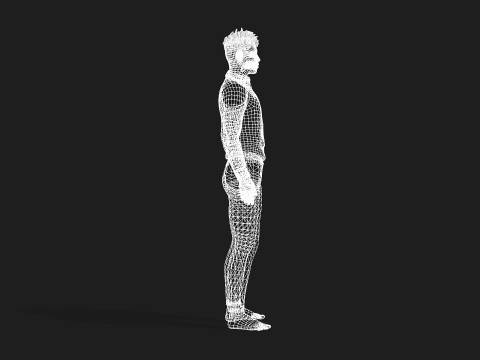 3d black man model for game and animations 3D Model