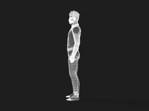 3d black man model for game and animations 3D Model