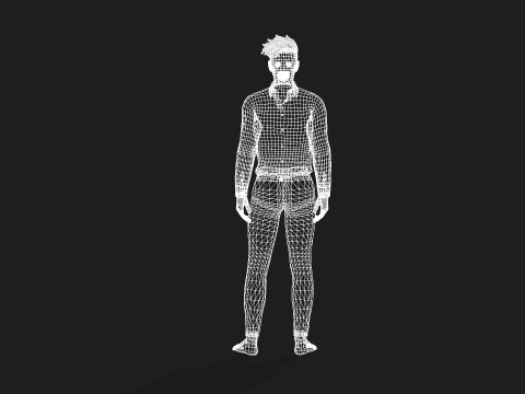 3d black man model for game and animations 3D Model