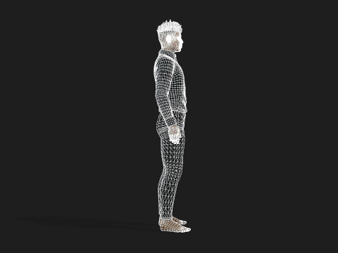 3d black man model for game and animations 3D Model