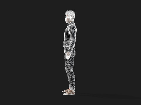 3d black man model for game and animations 3D Model