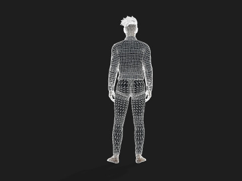 3d black man model for game and animations 3D Model