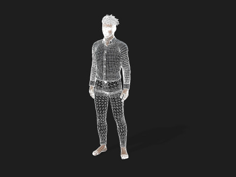 3d black man model for game and animations 3D Model