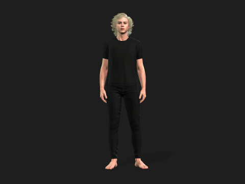 Realistic 3D Male Character 3D Model
