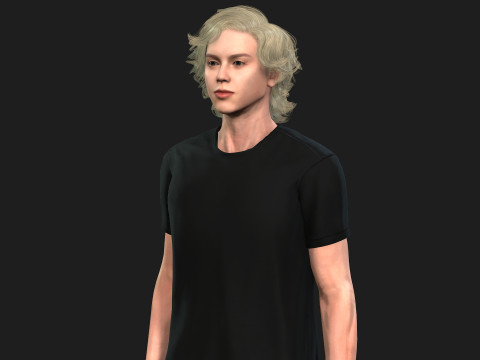 Realistic 3D Male Character Model 3D