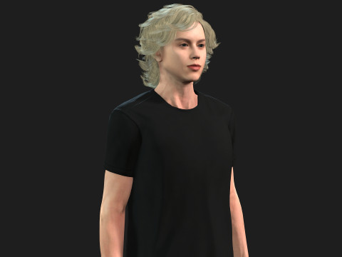Realistic 3D Male Character Model 3D