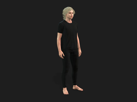 Realistic 3D Male Character Model 3D