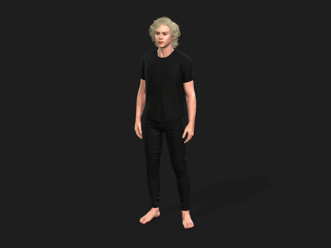 Realistic 3D Male Character Model 3D