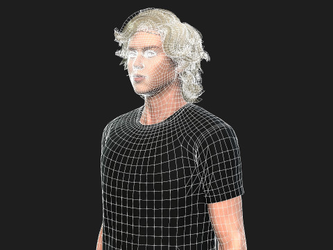 Realistic 3D Male Character Model 3D