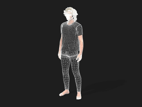 Realistic 3D Male Character Model 3D