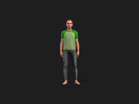 Realistic 3D Male Character 3D Model