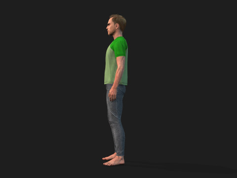 Realistic 3D Male Character 3D Model