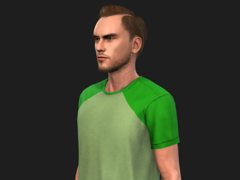 Realistic 3D Male Character 3D Model