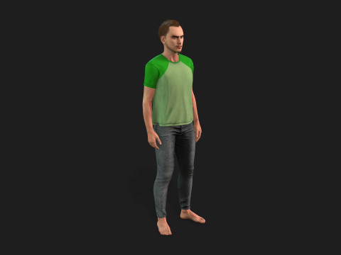 Realistic 3D Male Character 3D Model