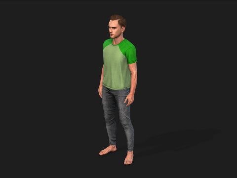 Realistic 3D Male Character 3D Model