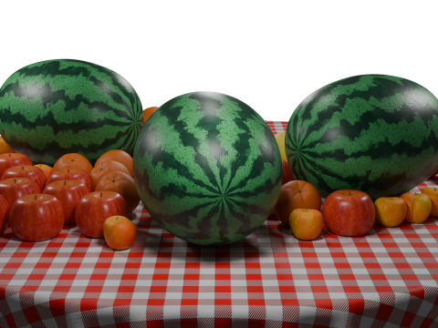 Realistic 3D Fruits Collection Game Animation Ready Modello 3D