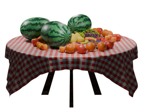 Realistic 3D Fruits Collection Game Animation Ready Modello 3D