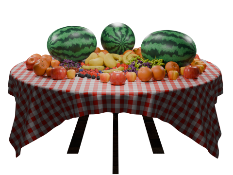 Realistic 3D Fruits Collection Game Animation Ready Modello 3D