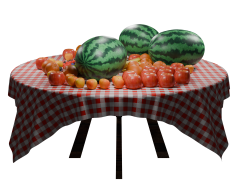 Realistic 3D Fruits Collection Game Animation Ready Modello 3D