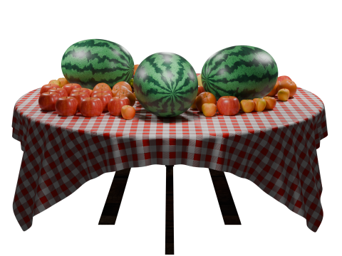 Realistic 3D Fruits Collection Game Animation Ready Modello 3D
