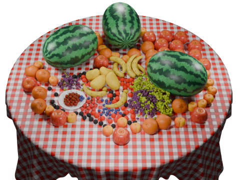 Realistic 3D Fruits Collection Game Animation Ready Modello 3D