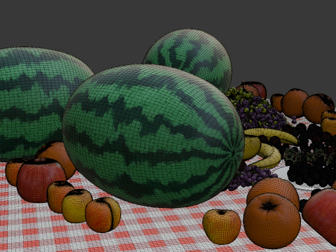 Realistic 3D Fruits Collection Game Animation Ready Modello 3D
