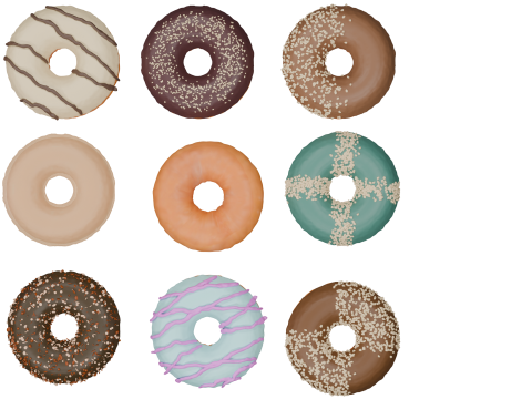 3D Donut Bundle 21 Tasty Variations Modello 3D