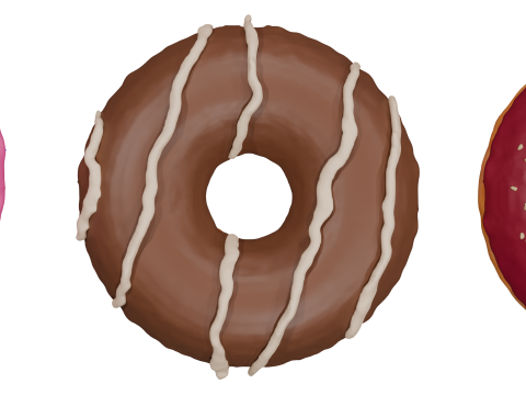 3D Donut Bundle 21 Tasty Variations Modello 3D