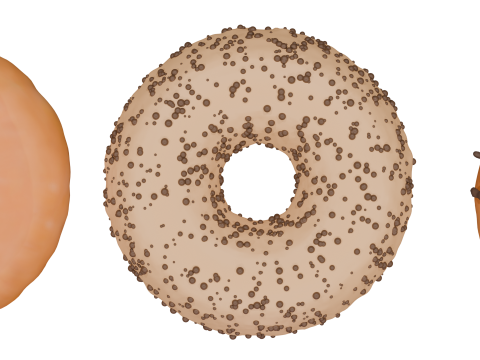 3D Donut Bundle 21 Tasty Variations Modello 3D