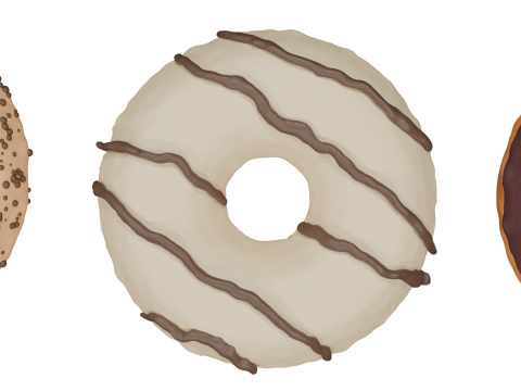 3D Donut Bundle 21 Tasty Variations Modello 3D