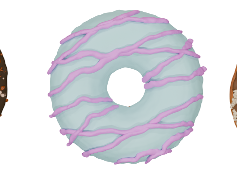 3D Donut Bundle 21 Tasty Variations Modello 3D