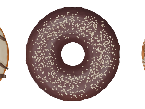 3D Donut Bundle 21 Tasty Variations Modello 3D