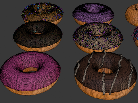 3D Donut Bundle 21 Tasty Variations Modello 3D