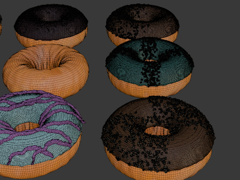 3D Donut Bundle 21 Tasty Variations Modello 3D