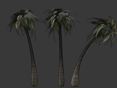 High-Quality 3D Trees Pack 7 Models 3D-Modell