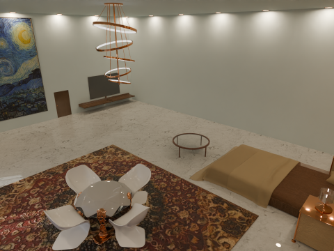 Luxury Mansion with exterior and interior Modelo 3D